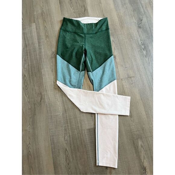 Outdoor Voices Women’s Small Springs Leggings Green Pink Yoga Run Workout - Picture 4 of 11